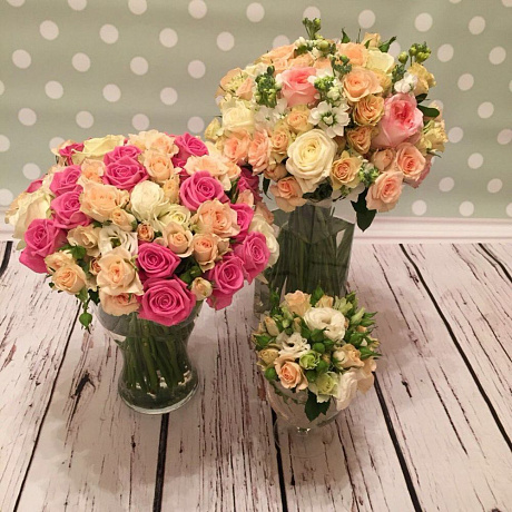 3 БУКЕТА ДЛЯ ЖЕНЫ МАМЫ И ДОЧКИ - Фото 1