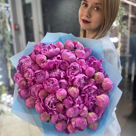 51 розовый пион №162