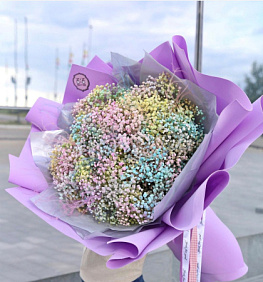 Букет "Гипсофила Радужная" №165