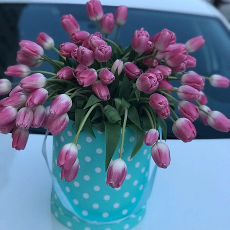 Букет Клумба из тюльпанов №160 - Фото 1