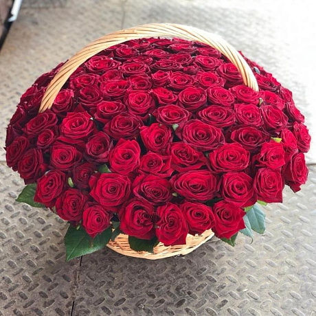 Корзина с цветами №525 - Фото 1