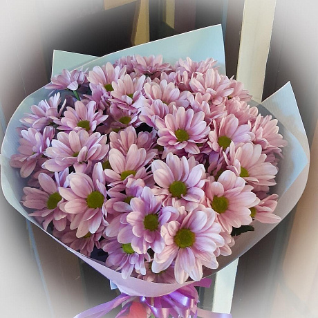 Букет из кустовой хризантемы №161 - Фото 1