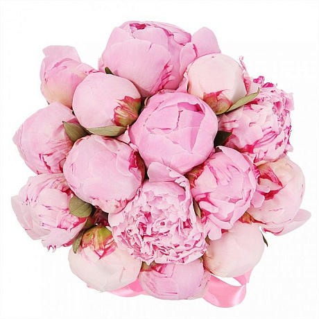 Букет невесты из розовых пионов - Фото 1