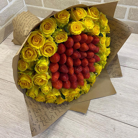 Букет цветов Желтый вкус - Фото 1