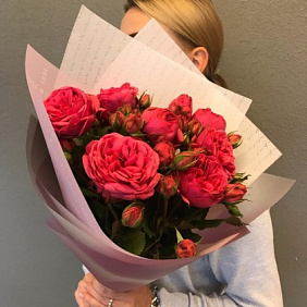 Букет цветов "Пионовидное счастье" №162