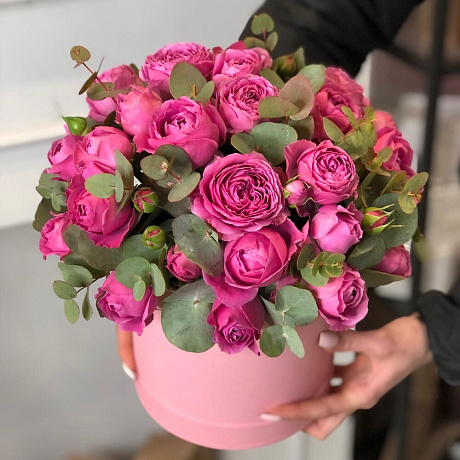 Цветы в коробке Мисти баблс №162 - Фото 1