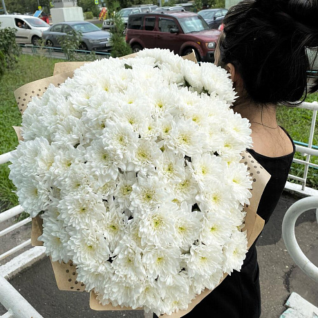 Букет Белая хризантема №168 - Фото 1