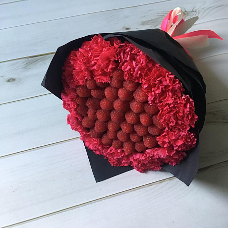 Малиновый букет №162 - Фото 1