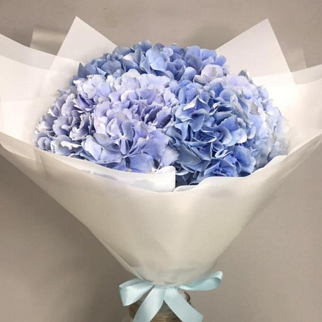 Букет цветов голубая гортензия №161 - Фото 1