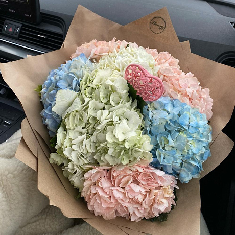 Моно-Букет из Гортензий №161 - Фото 1