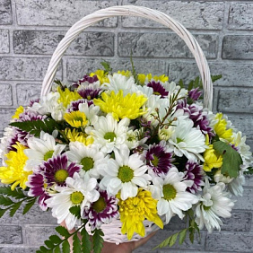 Корзинка хризантем №161