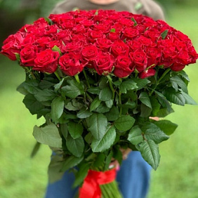 Букет 101 красная роза №217