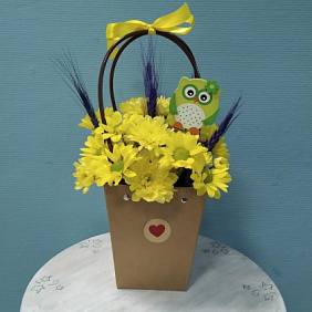 Корзина с цветами №235