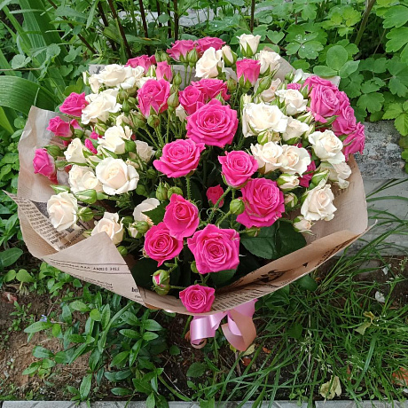 Букет кустовых роз №161 - Фото 1