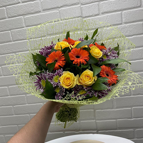 Авторский букет цветов № 209 - Фото 1