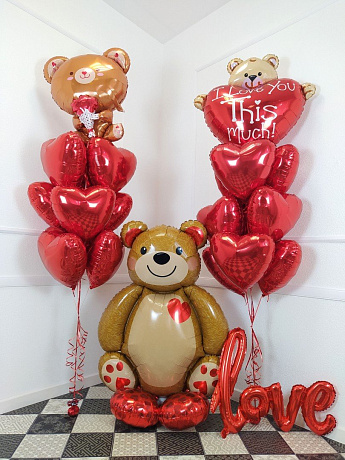 Композиция из шаров Медвежатинка - Фото 1