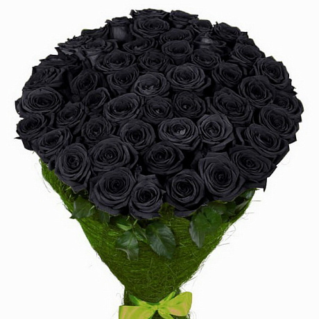 Букет из 39 черных роз - Фото 1