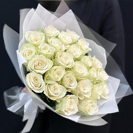 Букет из белых роз 25 №11 - Фото 1