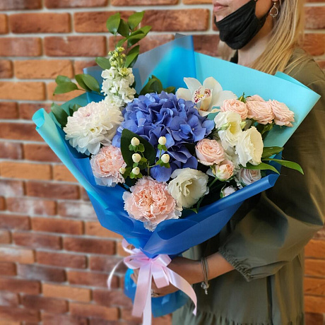 Букет цветов Голубая лагуна №162 - Фото 1