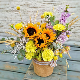 Кашпо с цветами "Magic show"