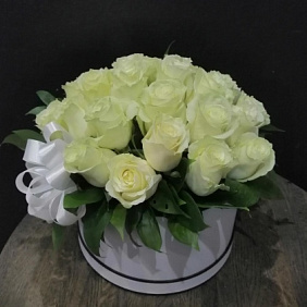 Букет из 25 роз в коробке №161