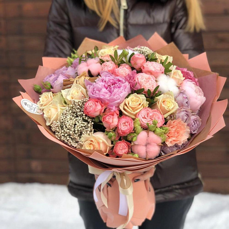 Букет цветов Макиатто №161 - Фото 1