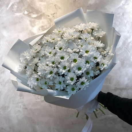 Букет из белых хризантем №172 - Фото 1