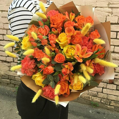Букет цветов Золотые слова №161 - Фото 1