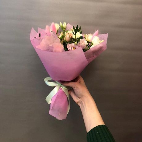 Букет цветов Розовый комплимент №163 - Фото 1