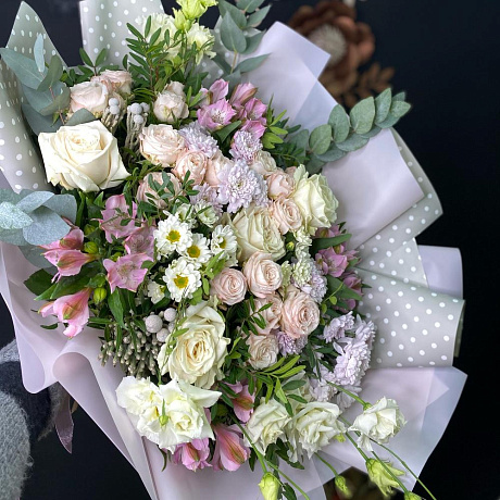 Букет цветов Цветочная поляна №163 - Фото 1