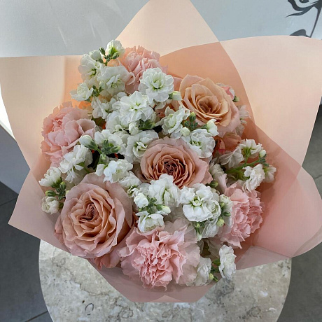 Букет цветов Сахарный персик - Фото 1