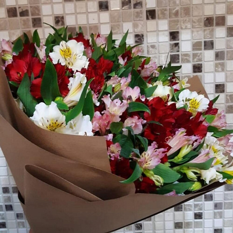 Букет Альстромерия микс №177 - Фото 1