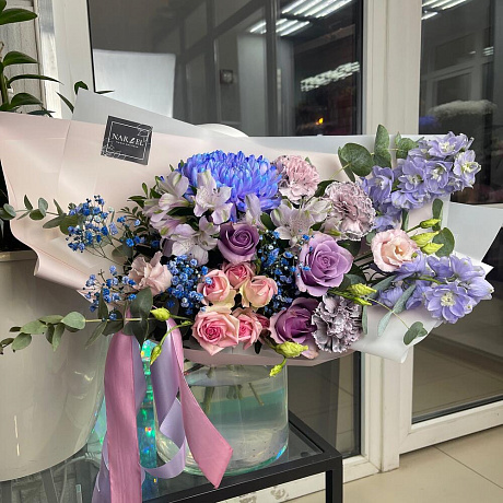 Букет из дельфиниума №161 - Фото 1