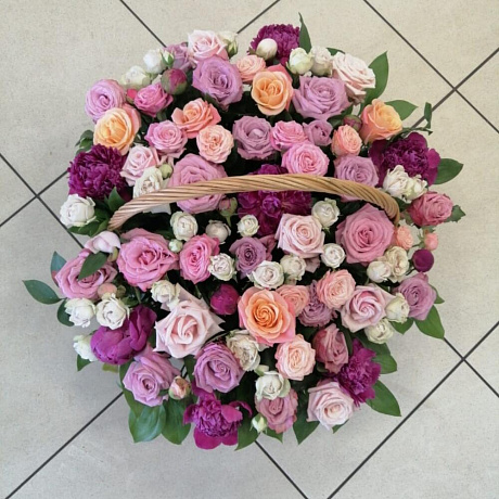 Корзина с цветами №436 - Фото 1