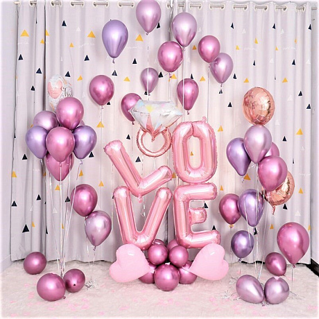 Композиция из шаров Любовь - Фото 1