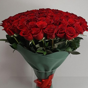 Букет из 101 красной розы эквадор
