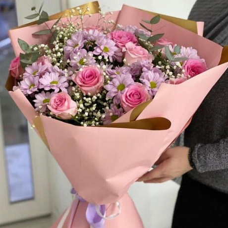 Букет цветов Розовое чудо №161 - Фото 1