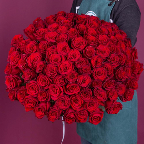 Букет из 101 Эквадорской розы №162 - Фото 1