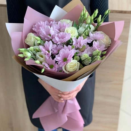 Букет цветов Розовый туман №162 - Фото 1