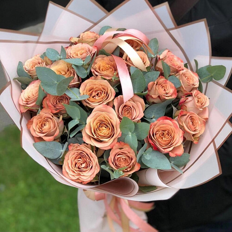 Букет цветов Ароматный капуччино - Фото 1