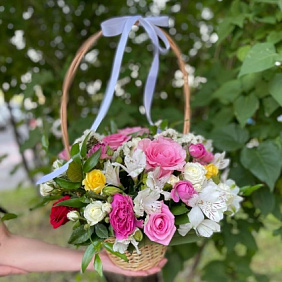 Корзина с цветами №427
