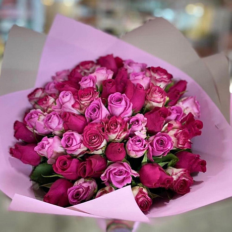 Букет малиновый микс - Фото 1