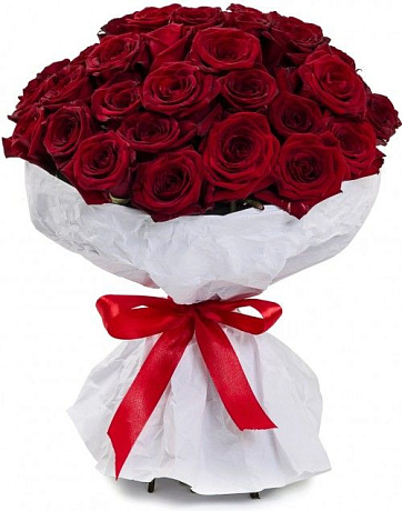 Букет из 35 роз Ред Наоми 40 см - Фото 1