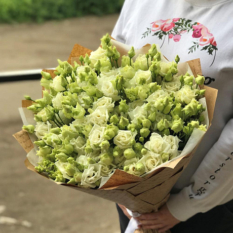 Эустома. Букет из 29 белой эустомы. N480 - Фото 1