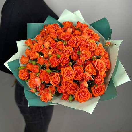 Букет цветов Оранжевое солнце - Фото 1