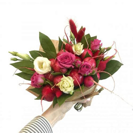 Букет цветов Мега редис 15 см - Фото 1