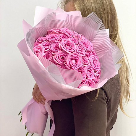 39 нежнейших розовых роз - Фото 1