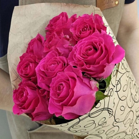 Букетик малиновых Эквадорских роз
