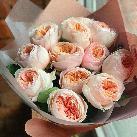 Букет из Пионовидных Роз Джульетта №161 - Фото 1