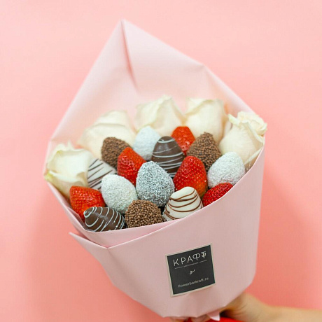 Букет цветов Крафт М микс - Фото 1